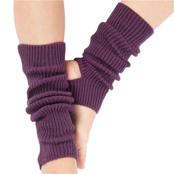 1 Pair Ladies Knitted Calf Leg Warmer Indoor Pilates Yoga Socks - Yoga Socks - Chakra Galaxy
