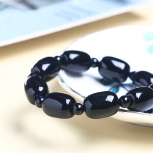 10mm Energy Balance Natural Black Onyx Stone Bracelet - Charm Bracelets - Chakra Galaxy