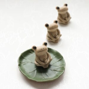 Handmade Ceramic Frog Stick Incense Burner Holder