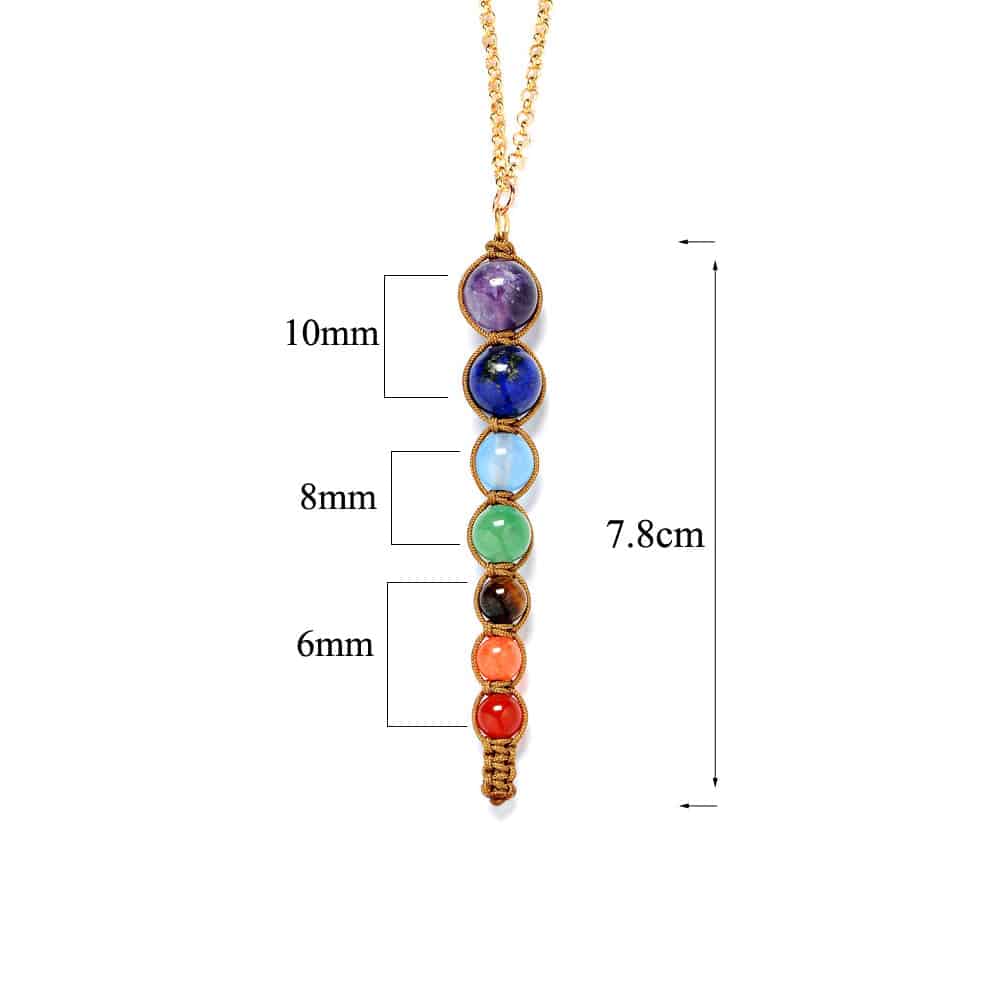 Natural Seven Chakra Beads Lucky Charm pendant chakra all in one pendant  For Reiki Healing at Rs 150/piece, Pendent in Khambhat