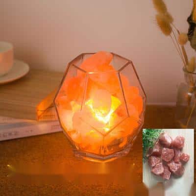 Himalayan Crystal Salt Incandescent Glass Lamp