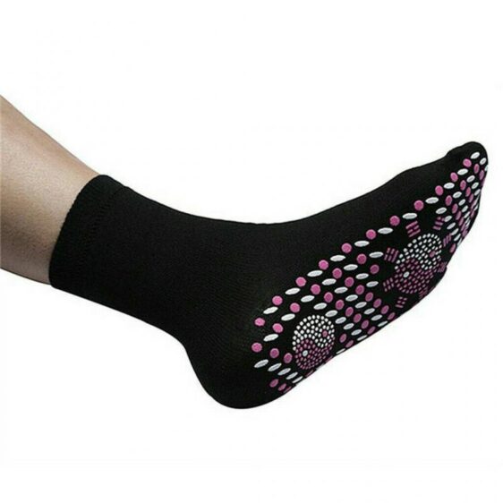 3 Pairs Anti-Slip Self-Heating Magnetic Points Foot Massage Winter Yoga Socks - Yoga Socks - Chakra Galaxy