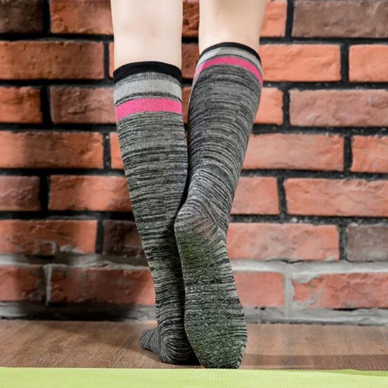 3 Pairs Breathable Non-Slip Comfortable High Knee Long Crew Stockings Yoga Socks - Yoga Socks - Chakra Galaxy