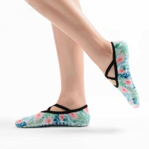 3 Pairs Crossbelt Anti-Slip Anti-Sweat Printed Design Pilates Yoga Socks - Yoga Socks - Chakra Galaxy