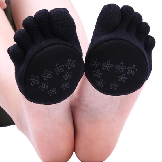 3 Pairs Non-Slip Silicone Grips Half Toe Pad Foot Grip Yoga Pilates Socks - Yoga Socks - Chakra Galaxy