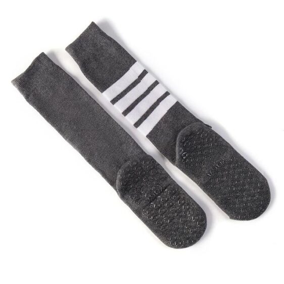 3 Pairs Stripe Design Breathable Closed High Knee Long Stockings Yoga Socks - Yoga Socks - Chakra Galaxy