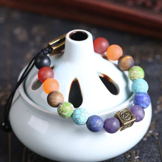 7 Chakra Beads Reiki Tibetan Yoga Bracelet Tree of Life Natural Stone - Charm Bracelet - Chakra Galaxy