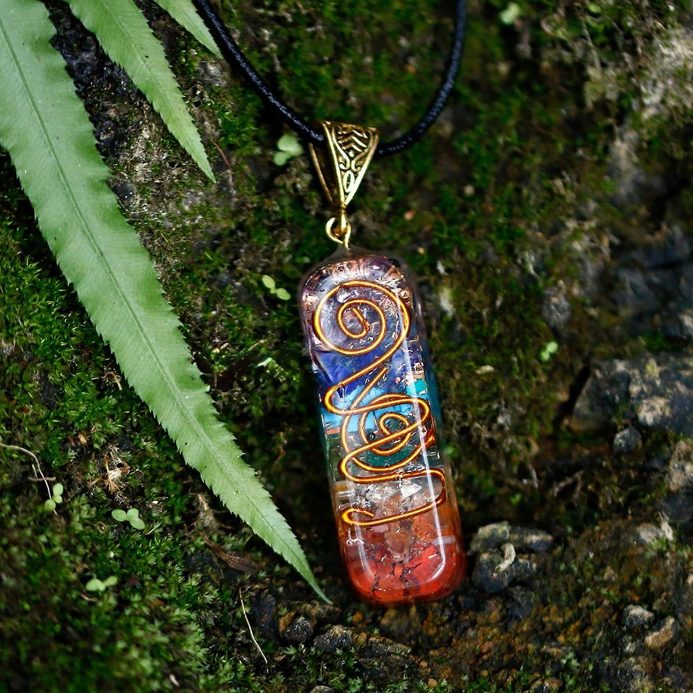 Chakra Healing 7 Stone Pendant Necklace 