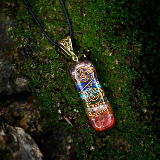 7 Chakra Orgone Energy Healing EMF Protection Pendant Necklace - Chakra Necklace - Chakra Galaxy