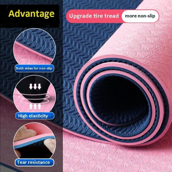 7 Colors Lotus Mandala Yoga Mat With Position Line TPE Pilates - Yoga Mats - Chakra Galaxy