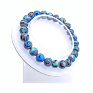 8mm Blue Malachite Stone Beads Yoga Chakra Bracelet - Charm Bracelets - Chakra Galaxy