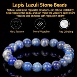 8mm Lapiz Lazuli Stone Beads Natural Stone Healing Bracelet - Charm Bracelets - Chakra Galaxy