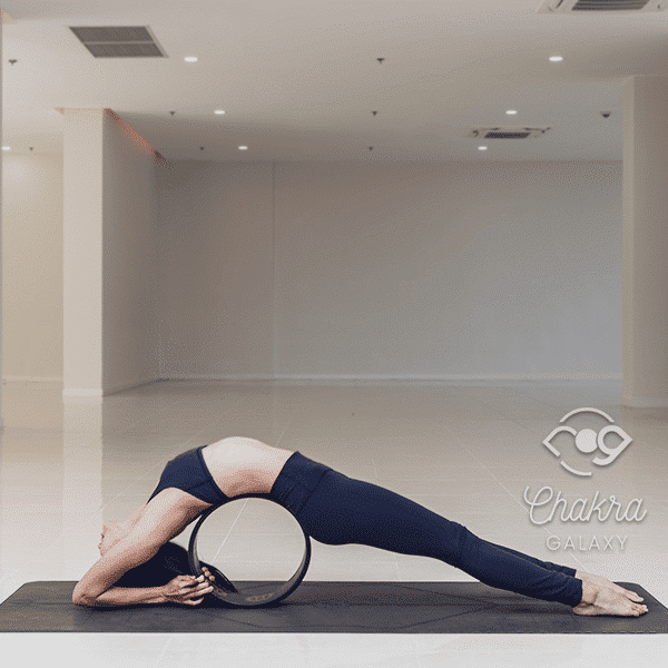Yoga Wheel Assisted Fish Pose (Matsyasana)