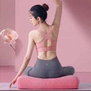 Magenta Pink High-Density Yoga Bolster Posture Support Pillow