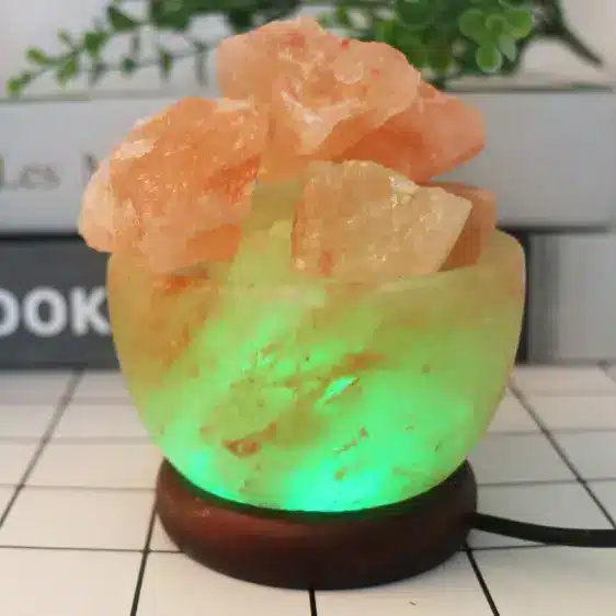 Natural Crystal Stone Color Changing Purifying Himalayan Salt Lamp