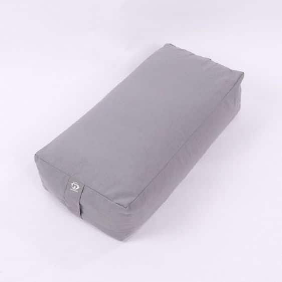 Silver Gray Indoor Fitness Cushion Long Round Yoga Bolster