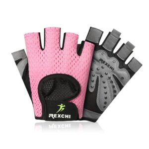  FYOURH Yoga Gloves with Grips for Women - 2 Pairs - Pilates  Gloves with Grips for Women - Yoga Grip Gloves - Pink : Sports & Outdoors