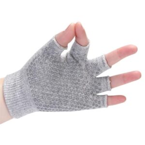 Adaptable Clouded Gray Yoga Wrist Support Gloves with Silica Gels - Yoga Gloves - Chakra Galaxy
