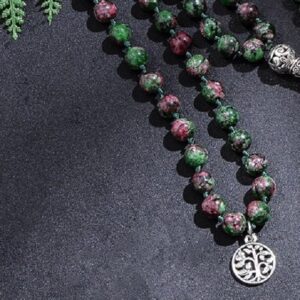 African Turquoise Japamala Knotted Meditation Prayer Beads - Pendants - Chakra Galaxy