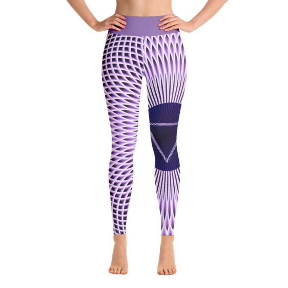 Ajna Third Eye Chakra High Waist Leggings Purple Yoga Pants - Yoga Leggings - Chakra Galaxy