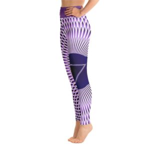 Ajna Third Eye Chakra High Waist Leggings Purple Yoga Pants - Yoga Leggings - Chakra Galaxy