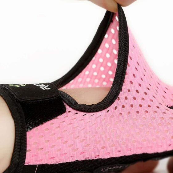Amaranth Pink Ultralight Polyester Half-Finger Yoga Workout Gloves - Yoga Gloves - Chakra Galaxy