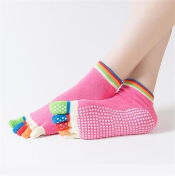 Anti-Slid Quick Dry Full Five Toe Grip Cotton Finger Yoga Socks - Yoga Socks - Chakra Galaxy
