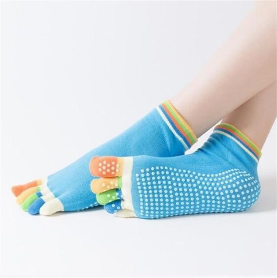 Anti-Slid Quick Dry Full Five Toe Grip Cotton Finger Yoga Socks - Yoga Socks - Chakra Galaxy