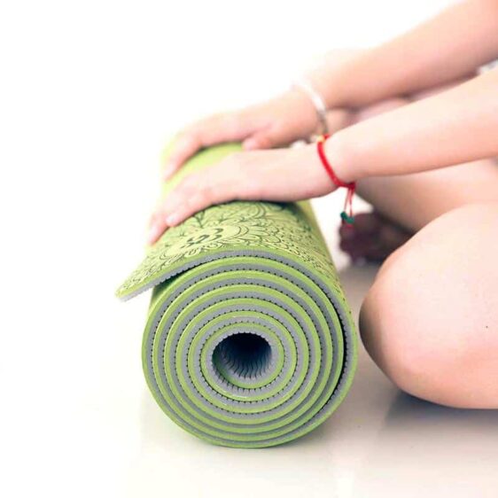 Apple Green Classy Mandala Yoga Mat for Hot Yoga Exercises TPE - Yoga Mats - Chakra Galaxy
