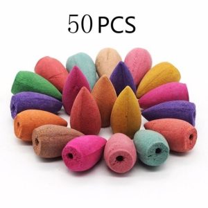 Backflow 50 PCS Backflow Incense Cones for Incense Burner - Incense & Incense Burners - Chakra Galaxy