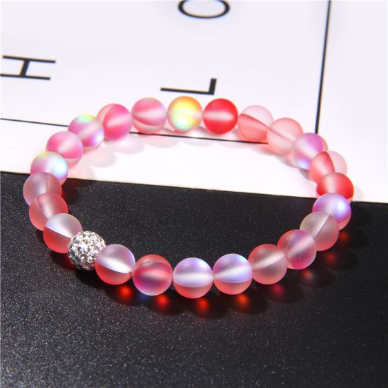 Beautiful 8mm Red Moonstone Beads Yoga Chakra Bracelet - Charm Bracelets - Chakra Galaxy