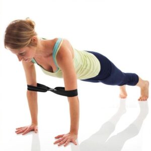 Black 8-Shaped Yoga Stretch Strap for Wrist and Waist - Yoga Straps - Chakra Galaxy