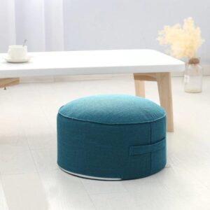 Blue High Cushion Round Strength Sponge Zafu Meditation Seat - Meditation Seats & Cushions - Chakra Galaxy