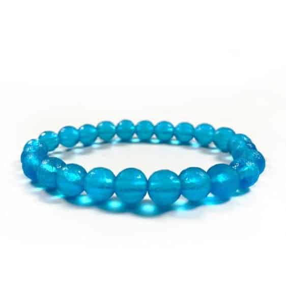 Blue Moldavite Crystal Stone Gem Energy Charm Bracelet - Charm Bracelets - Chakra Galaxy