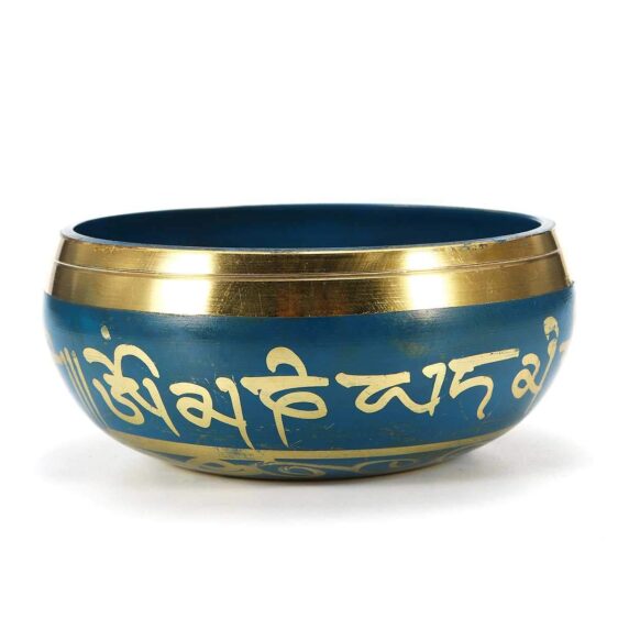 Blue Tibetan Buddhism Singing Bowl for Yoga & Chakra Meditation - Singing Bowl - Chakra Galaxy
