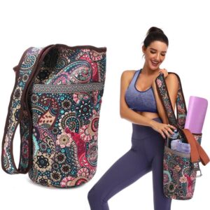 Bohemian Boho Style Pilates & Yoga Practical Mat Tote Shoulder Bag - Yoga Mat Bags - Chakra Galaxy