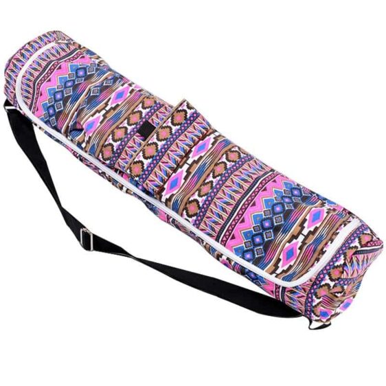 Bohemian Style Printed Canvas Yoga Mat Shoulder Bag Carrier - Yoga Mat Bags - Chakra Galaxy