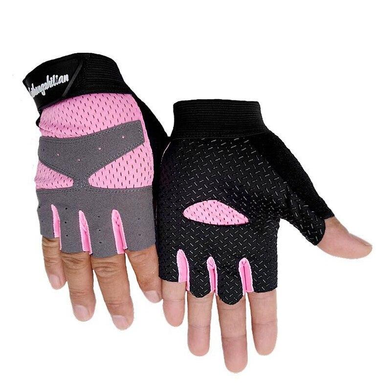 Breathable Rosy Pink Slip-Resistant Superfine Fiber Yoga Gloves
