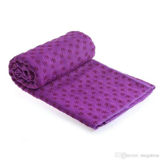 Brilliant Purple Non-Slip Yoga Mat Cover Microfiber Towel with Silica Gels - Yoga Mats - Chakra Galaxy
