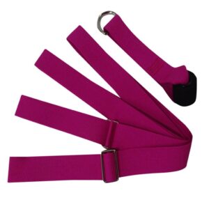 Burgundy Yoga Nylon Strap for Stretch Deepening & Injury Prevention - Yoga Props - Chakra Galaxy