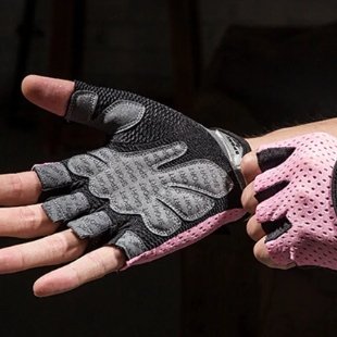 Charming Pink Half-Finger Yoga Gloves Ultra-light Microfiber - Yoga Gloves - Chakra Galaxy
