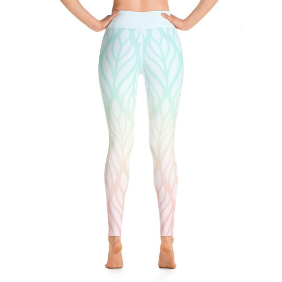 Colorful Boho Feather Pattern High Waist Yoga Pants Leggings - Yoga Leggings - Chakra Galaxy