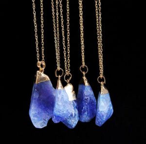 Druzy Quartz Natural Irregular Stone Crystal Chakra Necklace - Chakra Necklace - Chakra Galaxy