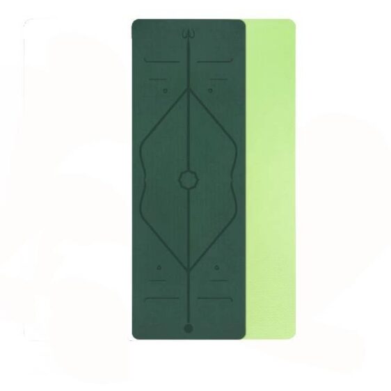 Durable Verdant Green Yoga Mat with Position Lines for Hatha Yoga TPE - Yoga Mats - Chakra Galaxy