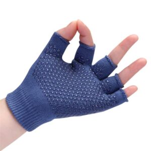 Egyptian Blue Non-Slip Best Yoga Grip Gloves with Silica Gels - Yoga Gloves - Chakra Galaxy