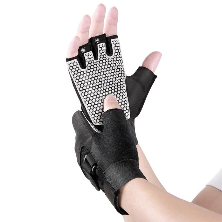 Elegant Raven Black Best Padded Yoga Gloves for Wrist Support