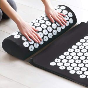 Exemplary Onyx Black Acupressure Massage Yoga Mat + Free Pillow - Yoga Mats - Chakra Galaxy