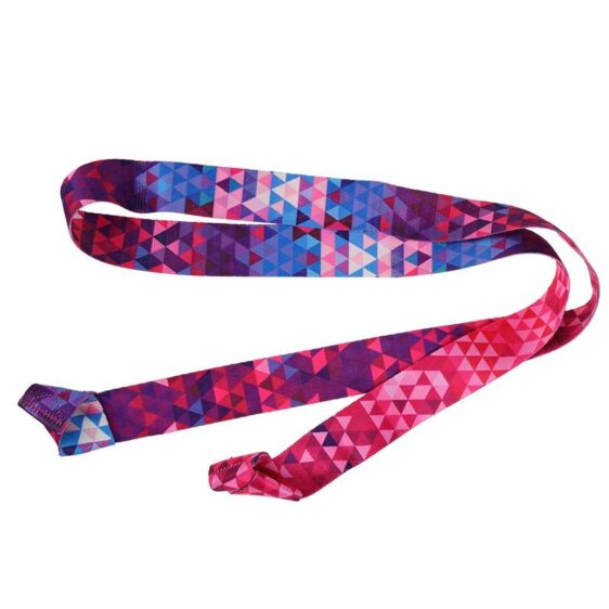 Fiery Pink Geometric Pattern Sling Shoulder Carry Yoga Mat Strap - Yoga Mat Straps - Chakra Galaxy
