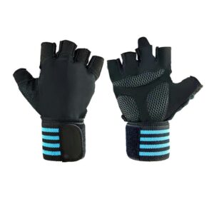 Flawless Turquoise Blue Yoga Workout Gloves with Silicone Palm - Yoga Gloves - Chakra Galaxy