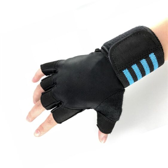 Flawless Turquoise Blue Yoga Workout Gloves with Silicone Palm - Yoga Gloves - Chakra Galaxy